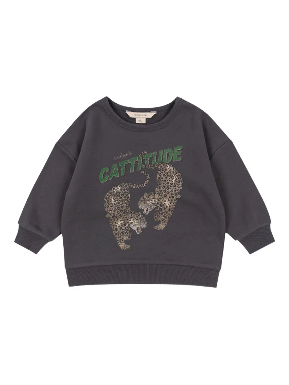 Konges Sløjd Kids' Leopard-print Sweatshirt In Blue