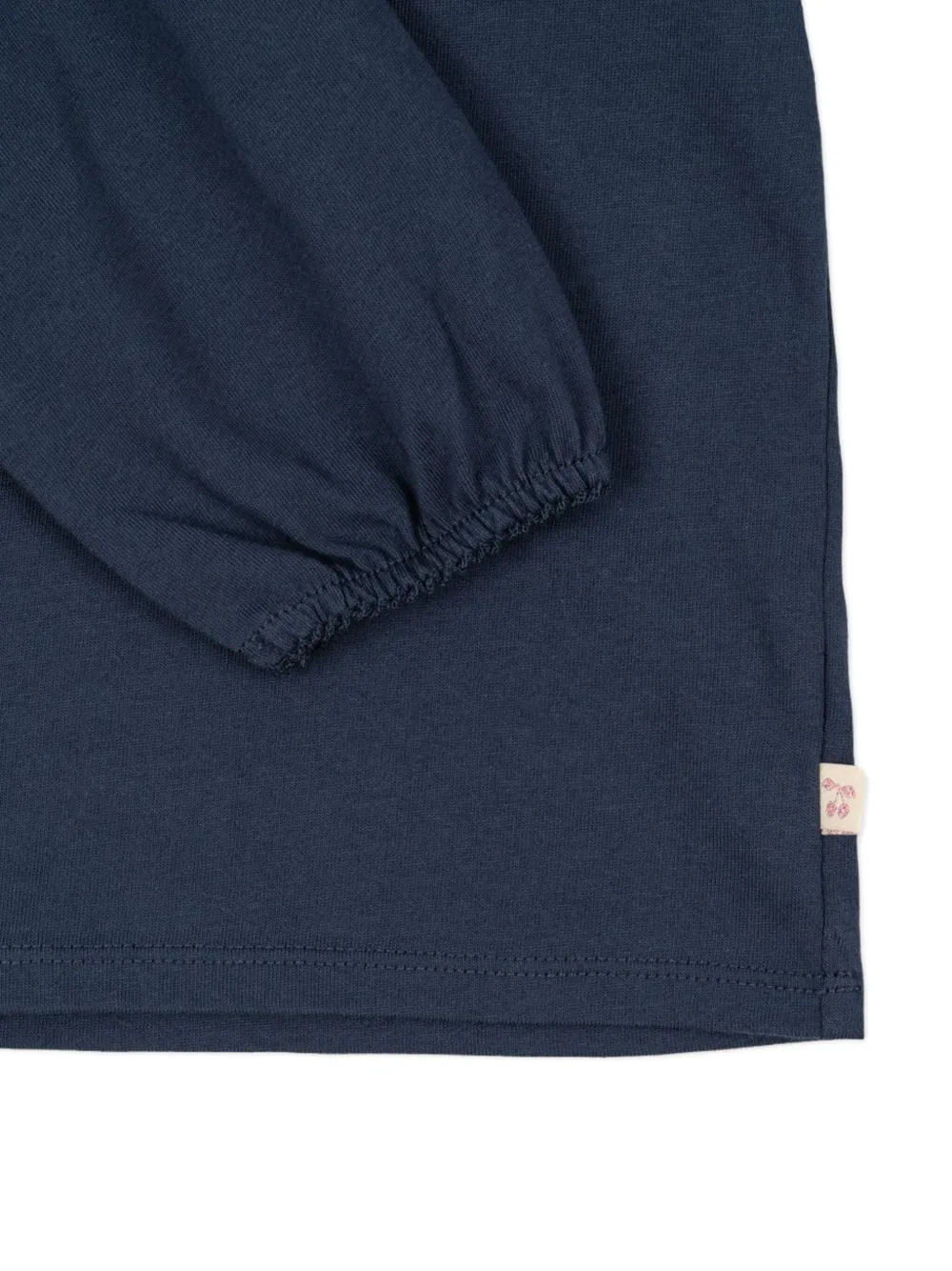 Konges Sløjd Top met bloemenkant en kraag Blauw