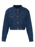 MUNTHE Lindy pinstripe cropped jacket - Blue