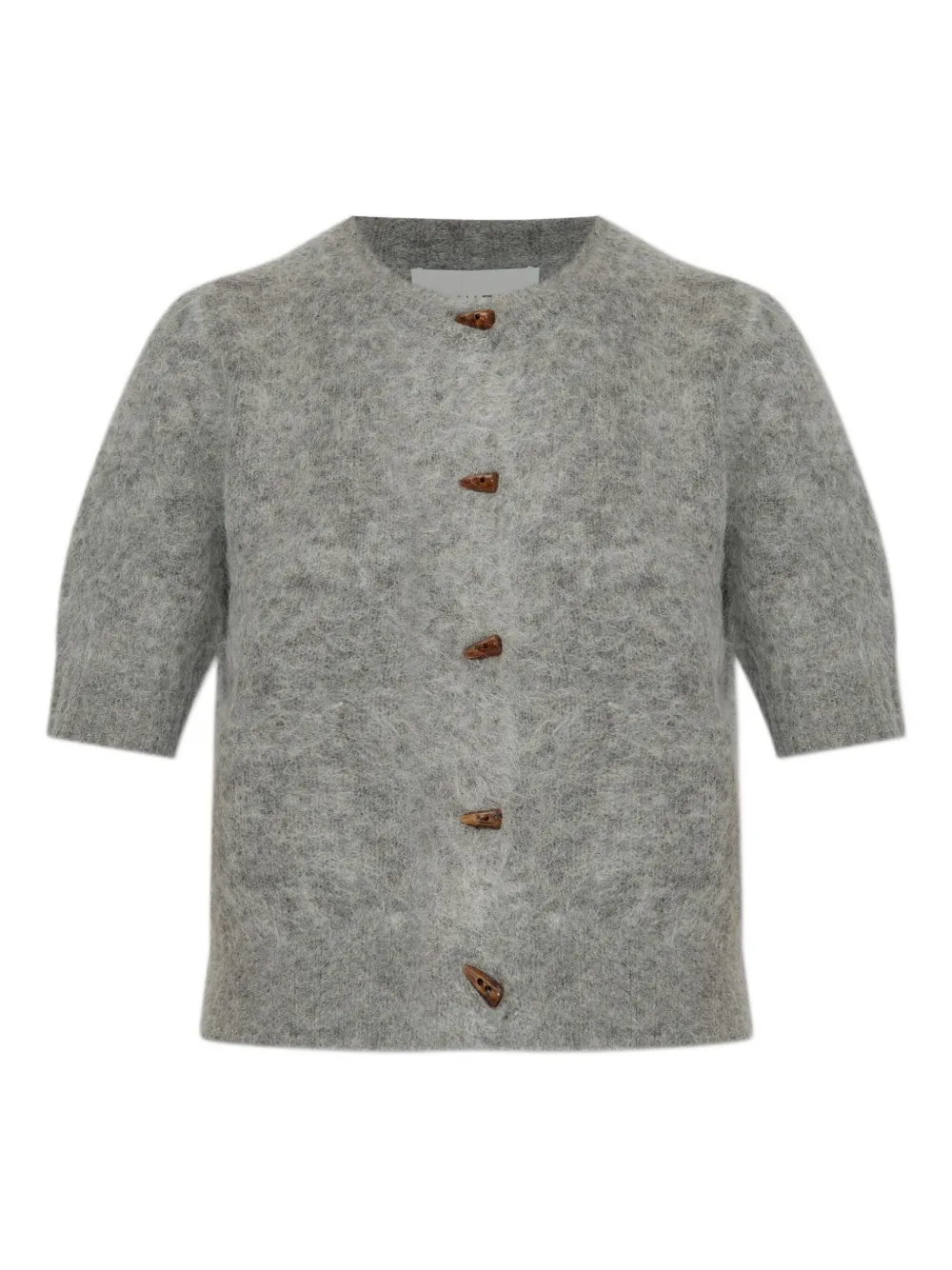 Munthe Short-sleeve Button Cardigan In Gray