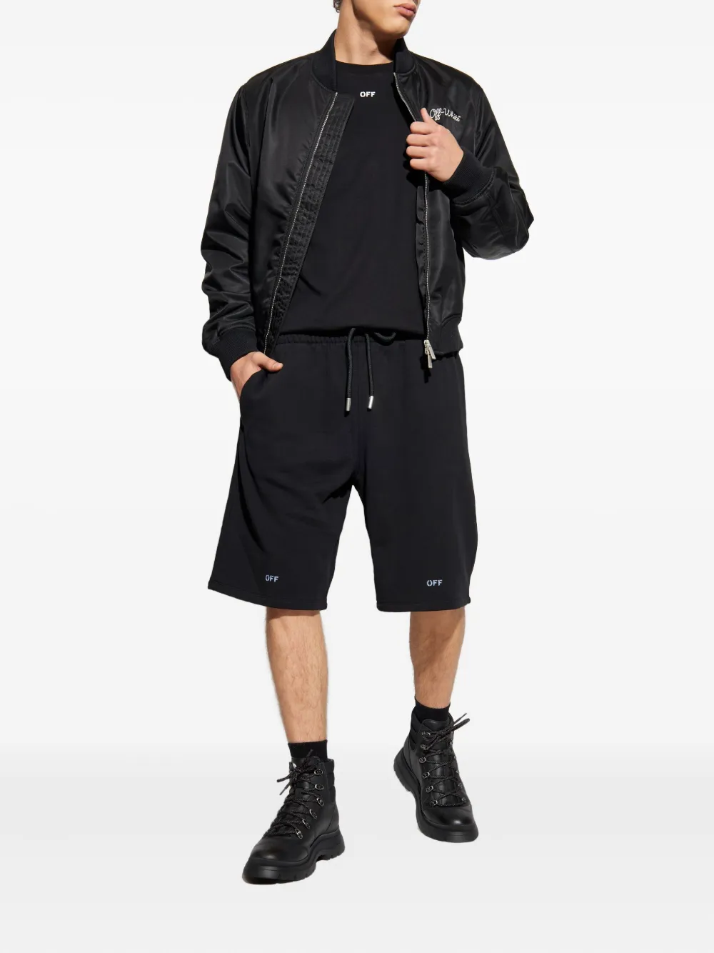 Off-White logo-embroidered bomber jacket | Bomber Jackets | Image 2