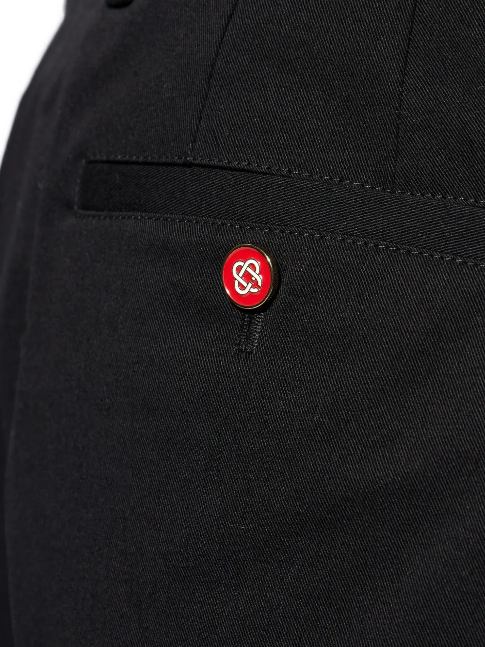 Casablanca Pleated Cotton Shorts In Black