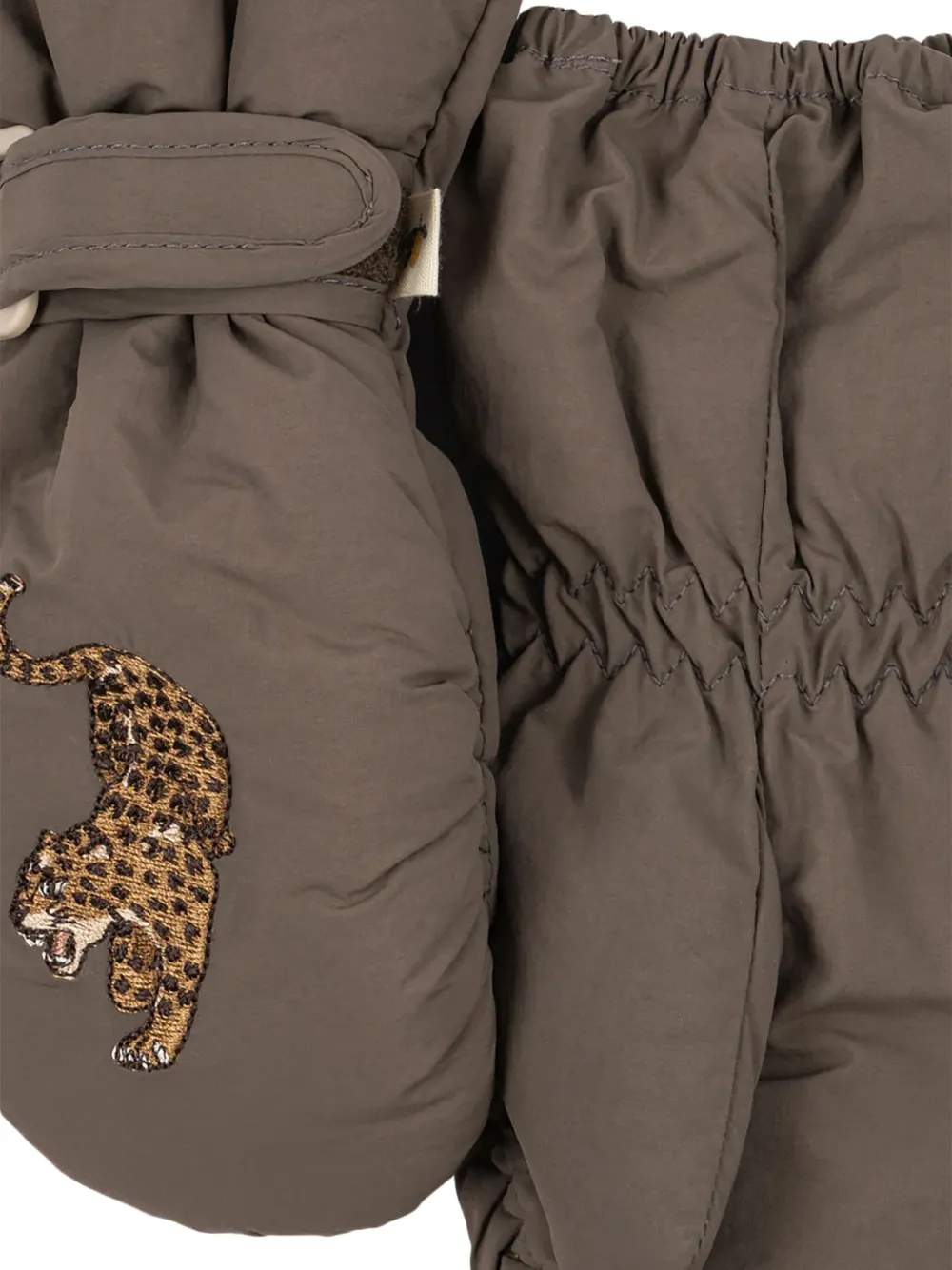 Konges Sløjd Wanten met geborduurd detail Bruin