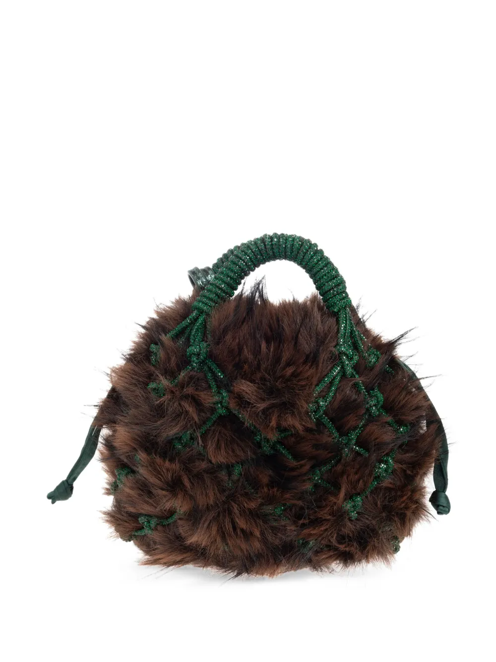 Kurt Geiger London Macramé kleine shopper Bruin