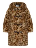 MUNTHE leopard-print toggle coat - Brown
