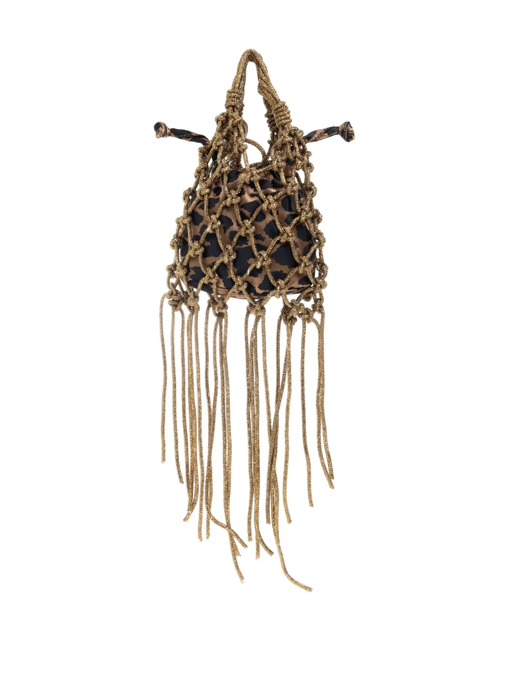 Kurt Geiger Macramé Mini Bag In Brown