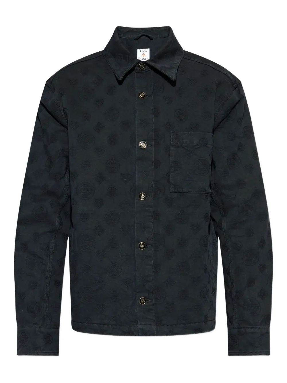 Casablanca camisa con logo en relieve | negro | Image 1