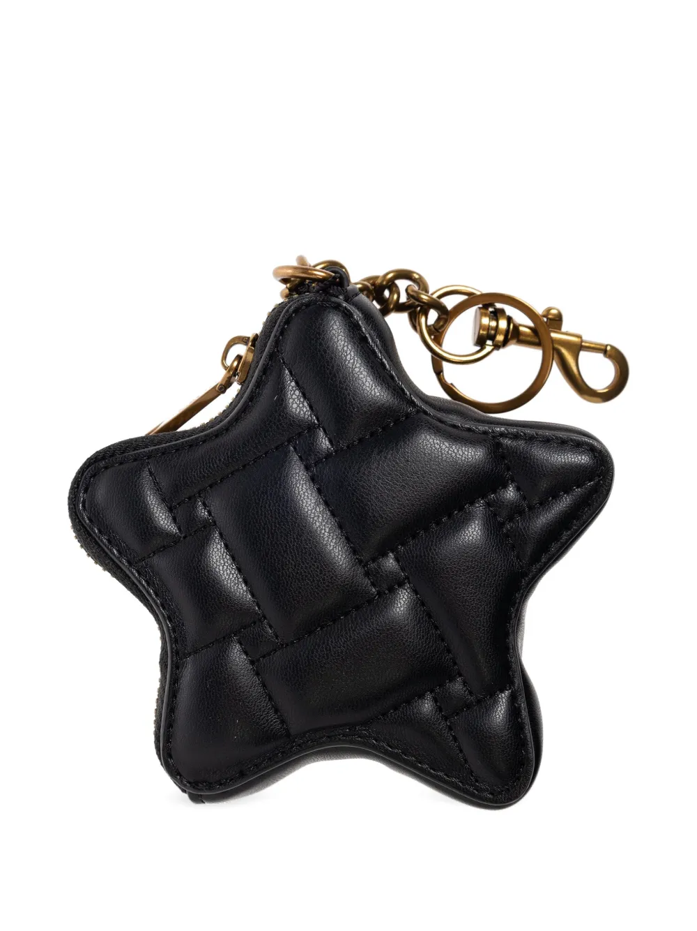 Kurt Geiger Quilted Star Bag Charm In Black