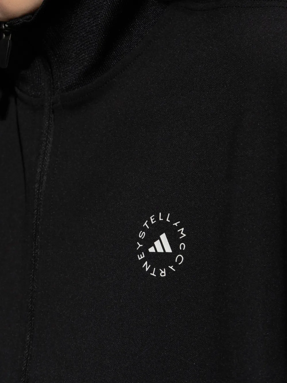 Adidas By Stella Mccartney Logo-detail Zip-up Jacket In Black