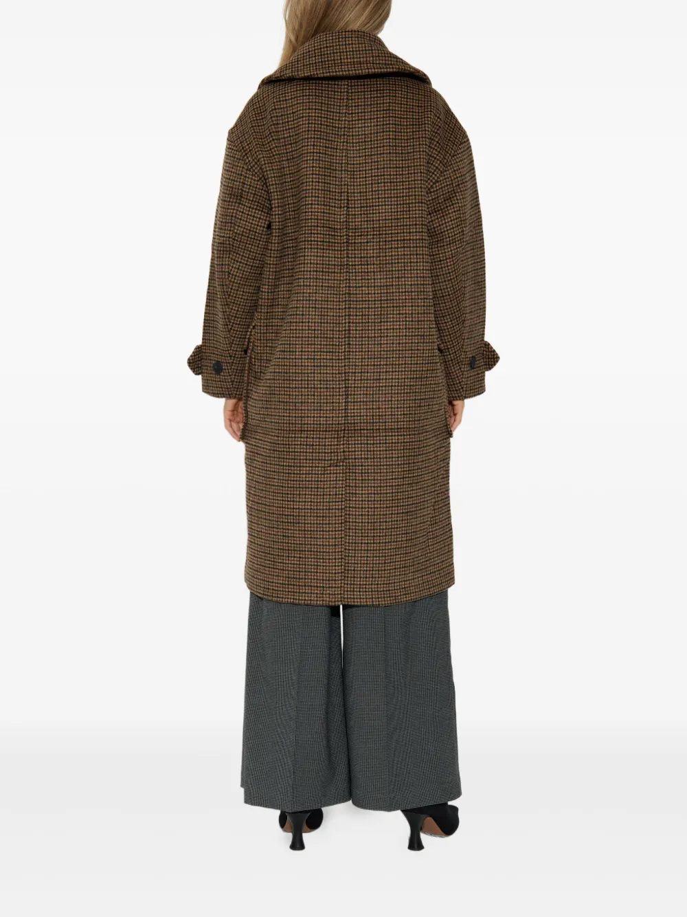 MUNTHE Libasto jas met dubbele rij knopen Bruin