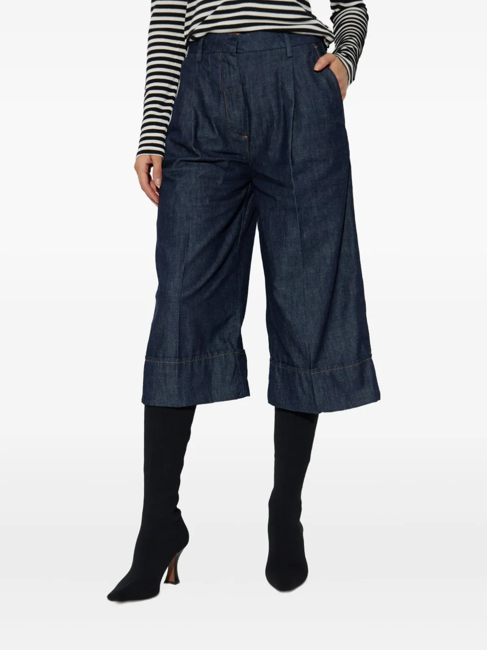  Munthe Pleat-detail Jeans - Blue 