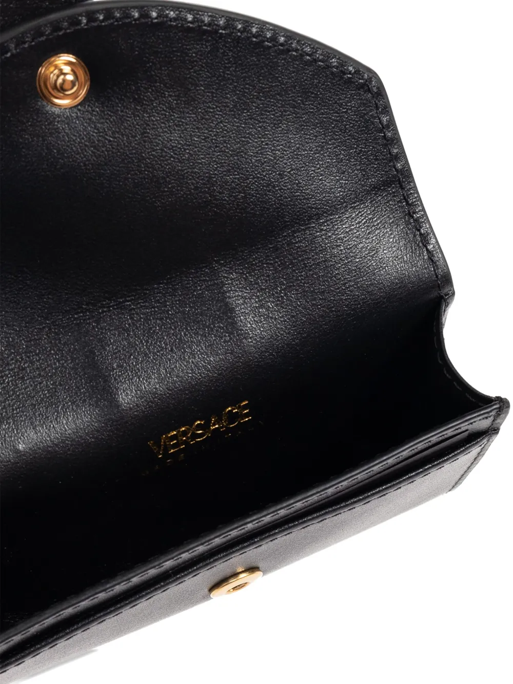 Versace Leather Wallet In Black