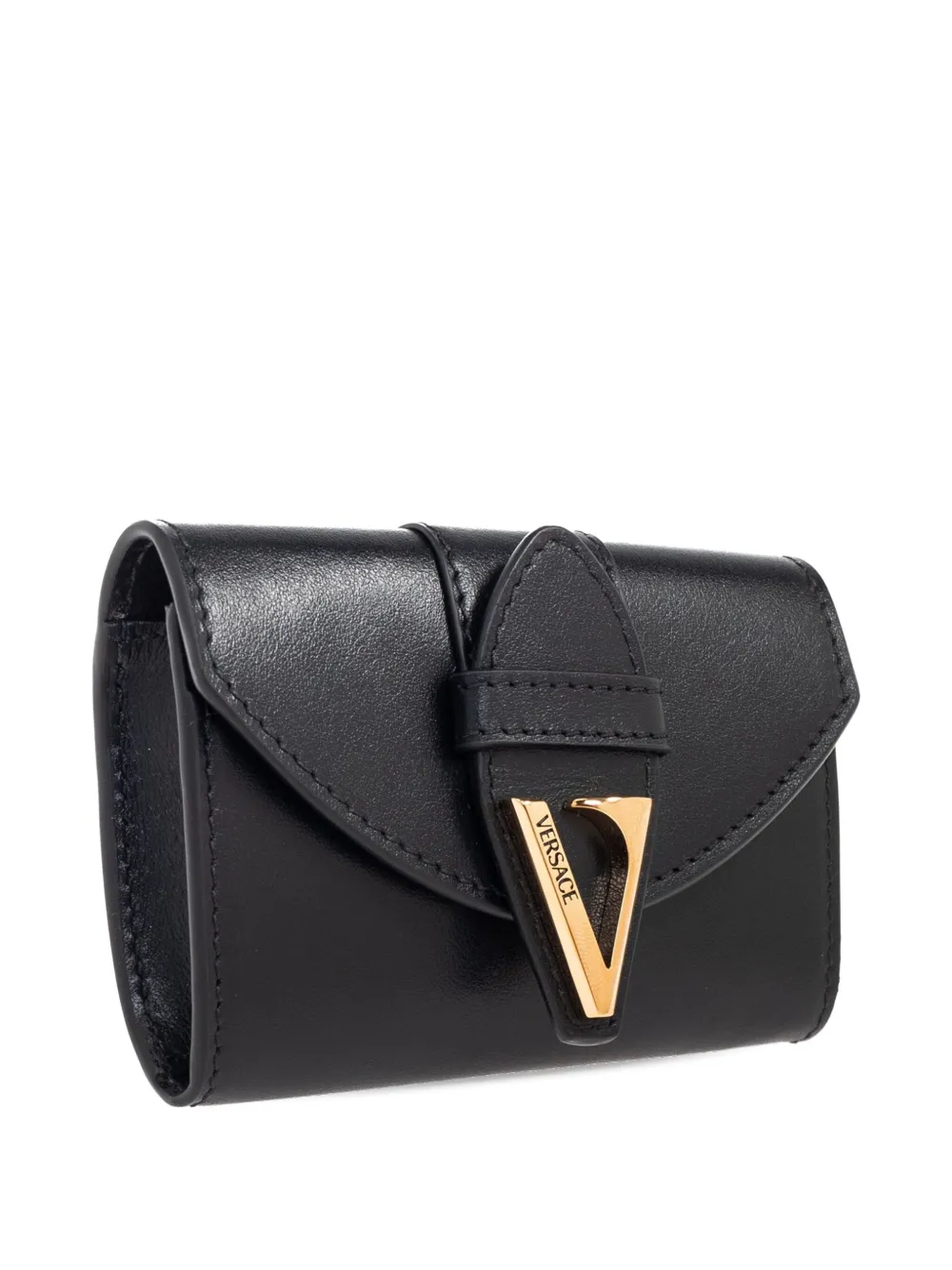 Versace Leather Wallet In Black