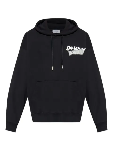 Off-White tape-logo cotton hoodie
