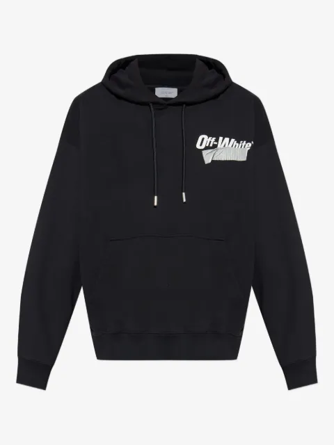 Off-White hoodie de algodón con detalle del logo