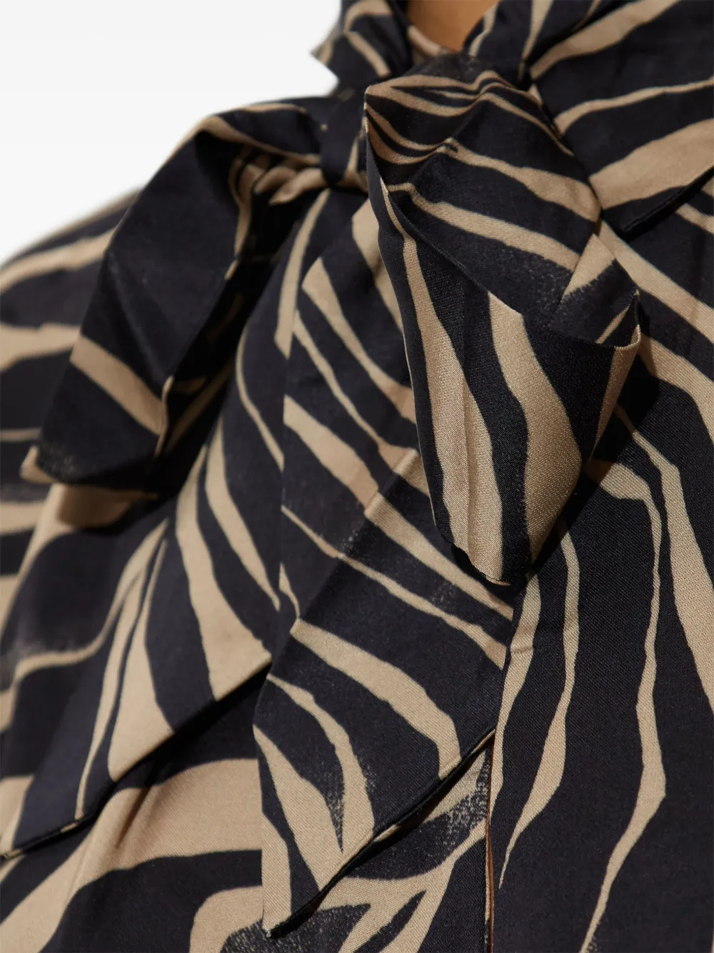 MUNTHE Blouse met zebraprint Bruin