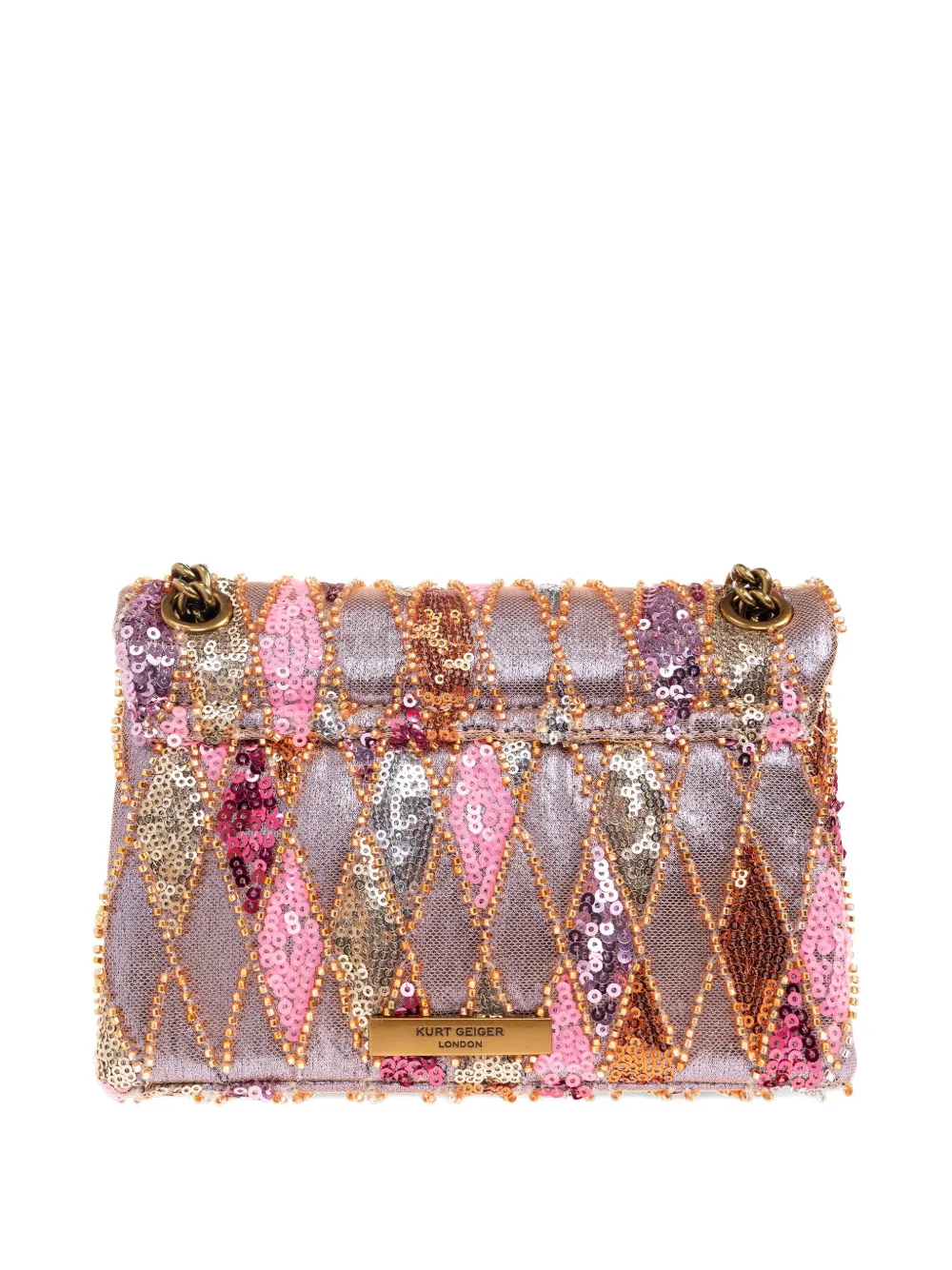 Kurt Geiger Mini Kensington Sequinned Tote Bag In Pink