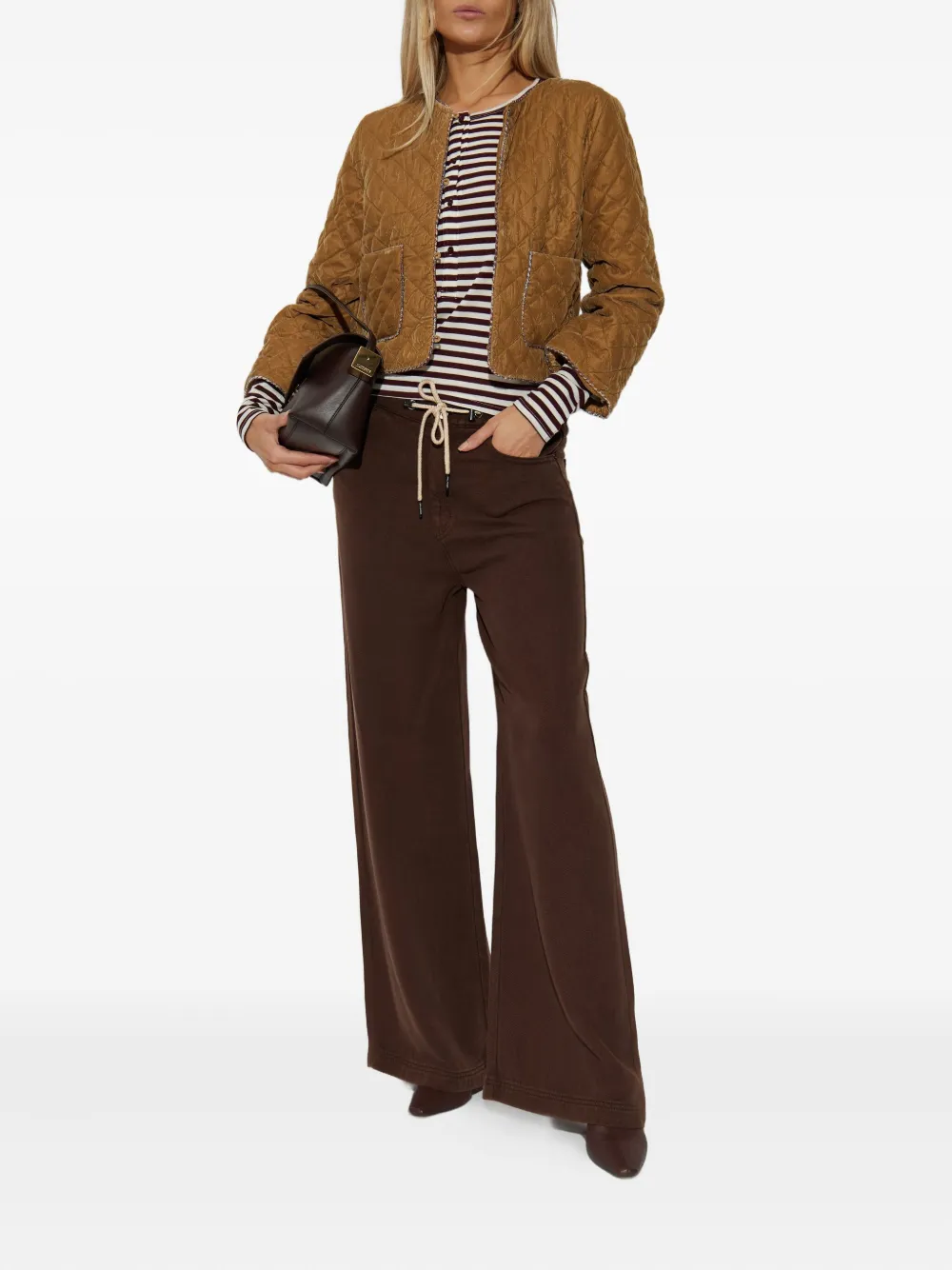MUNTHE Broek met trekkoordtaille - Bruin