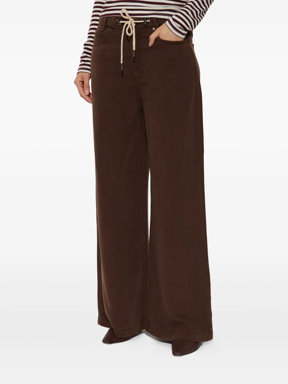 Munthe Drawstring-waist Trousers In Brown