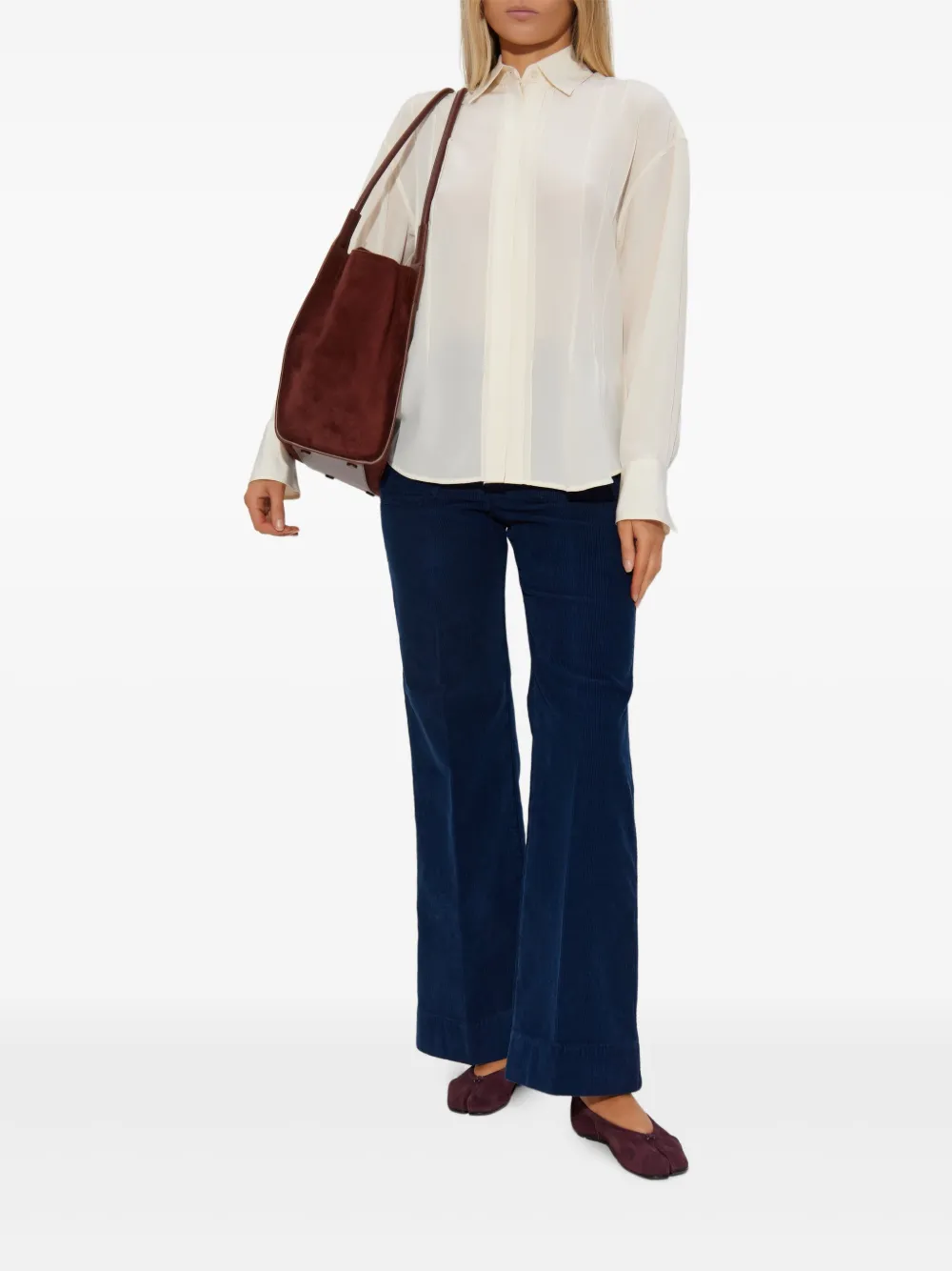 Victoria Beckham pleated-detail silk shirt | Shirts | Image 2