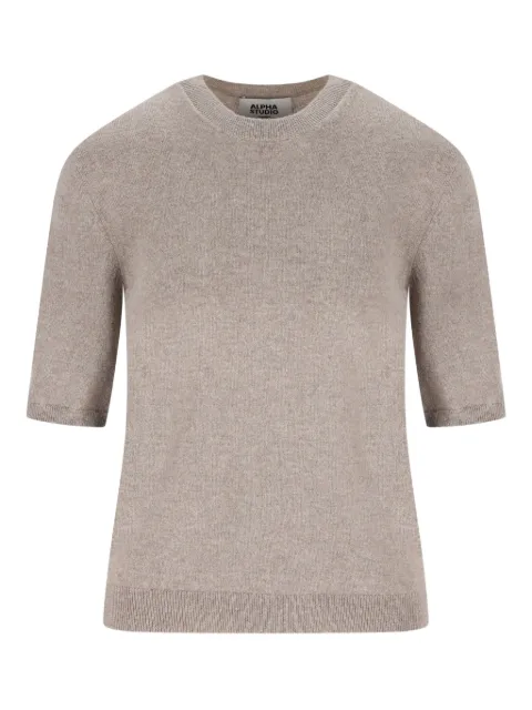 ALPHA STUDIO short-sleeve cashmere top