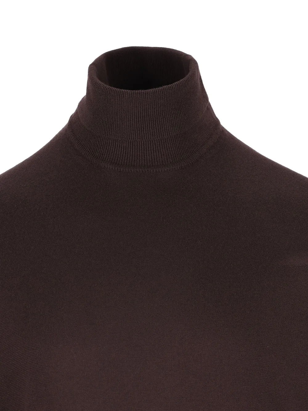 Loro Piana Geribbelde trui met hoge hals Bruin