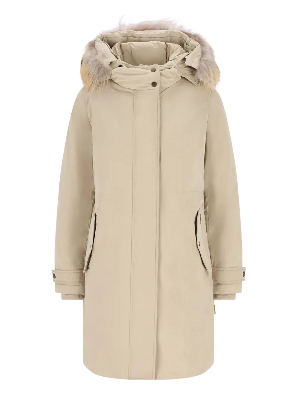 Woolrich fur-trimmed hooded coat | Neutrals | Image 1