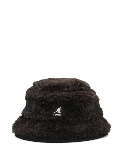 Kangol embroidered-logo fleece bucket hat