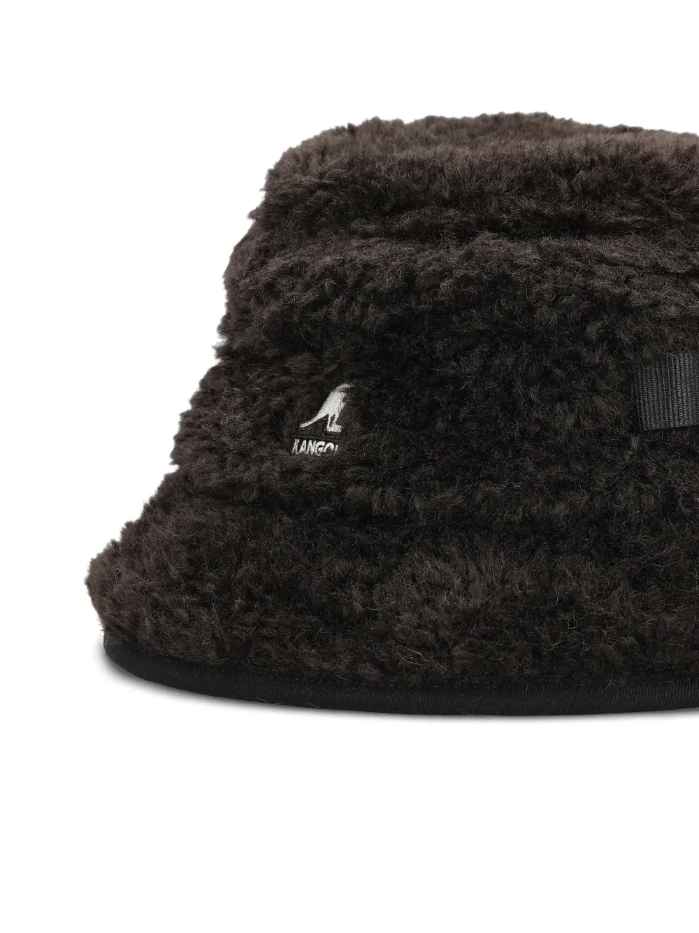 Kangol Fleece vissershoed met geborduurd logo Zwart