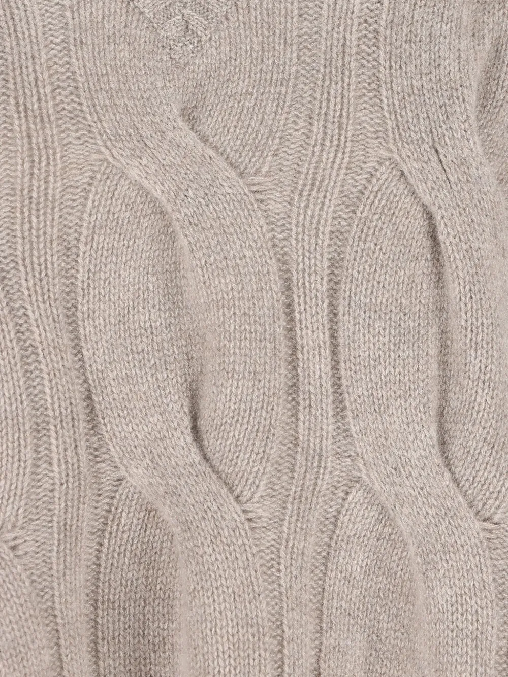 Alpha Studio Cable-knit V-neck Sweater In Gray