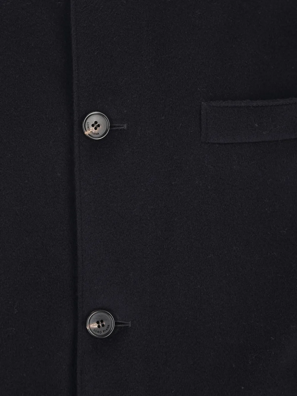 Loro Piana Kasjmier jack met suède kraag Blauw