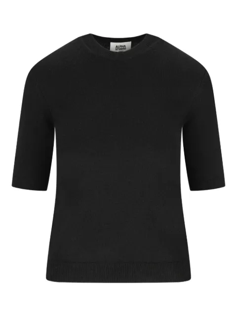 ALPHA STUDIO cashmere short-sleeve sweater