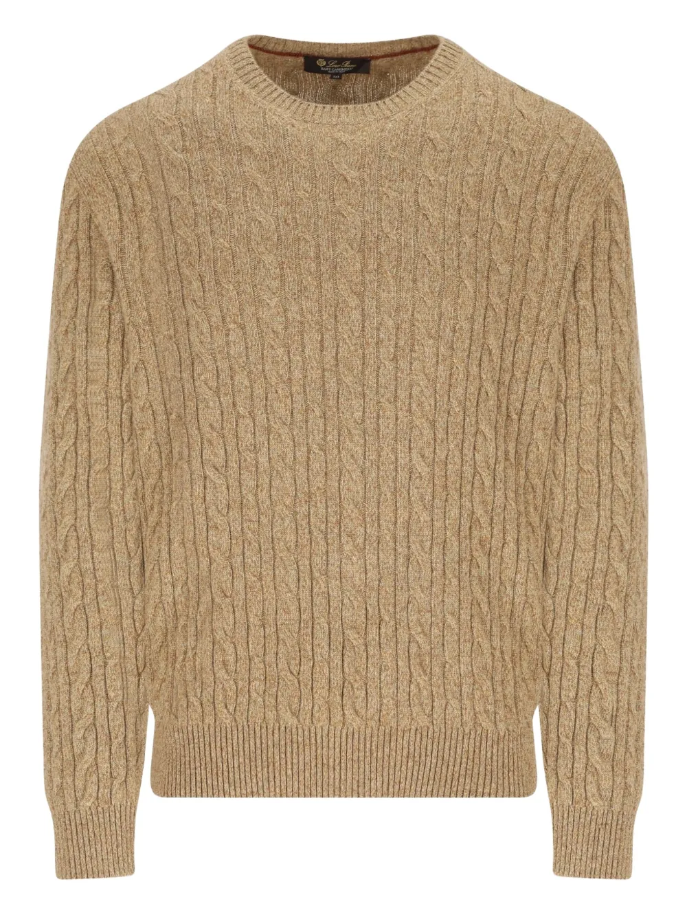 Loro Piana cable-knit crew-neck sweater | Neutrals | Image 1