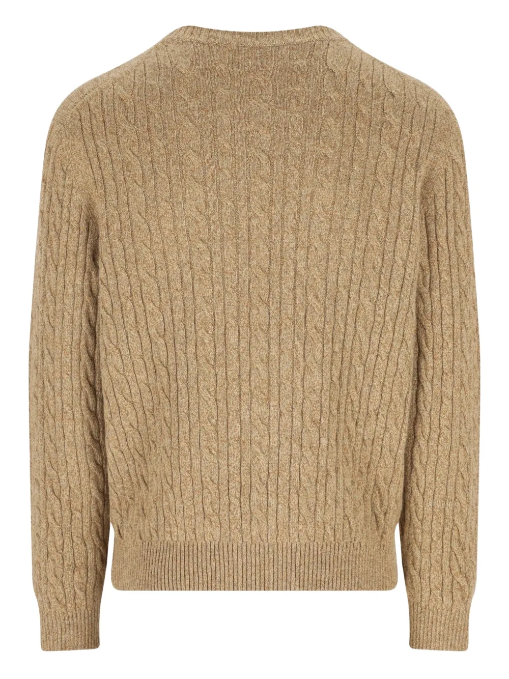 Loro Piana cable-knit crew-neck sweater - Beige