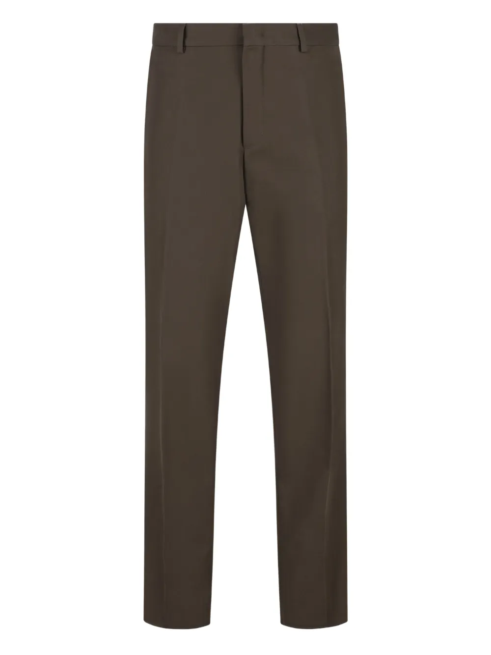 Loro Piana front-crease cotton trousers | Brown | Image 1
