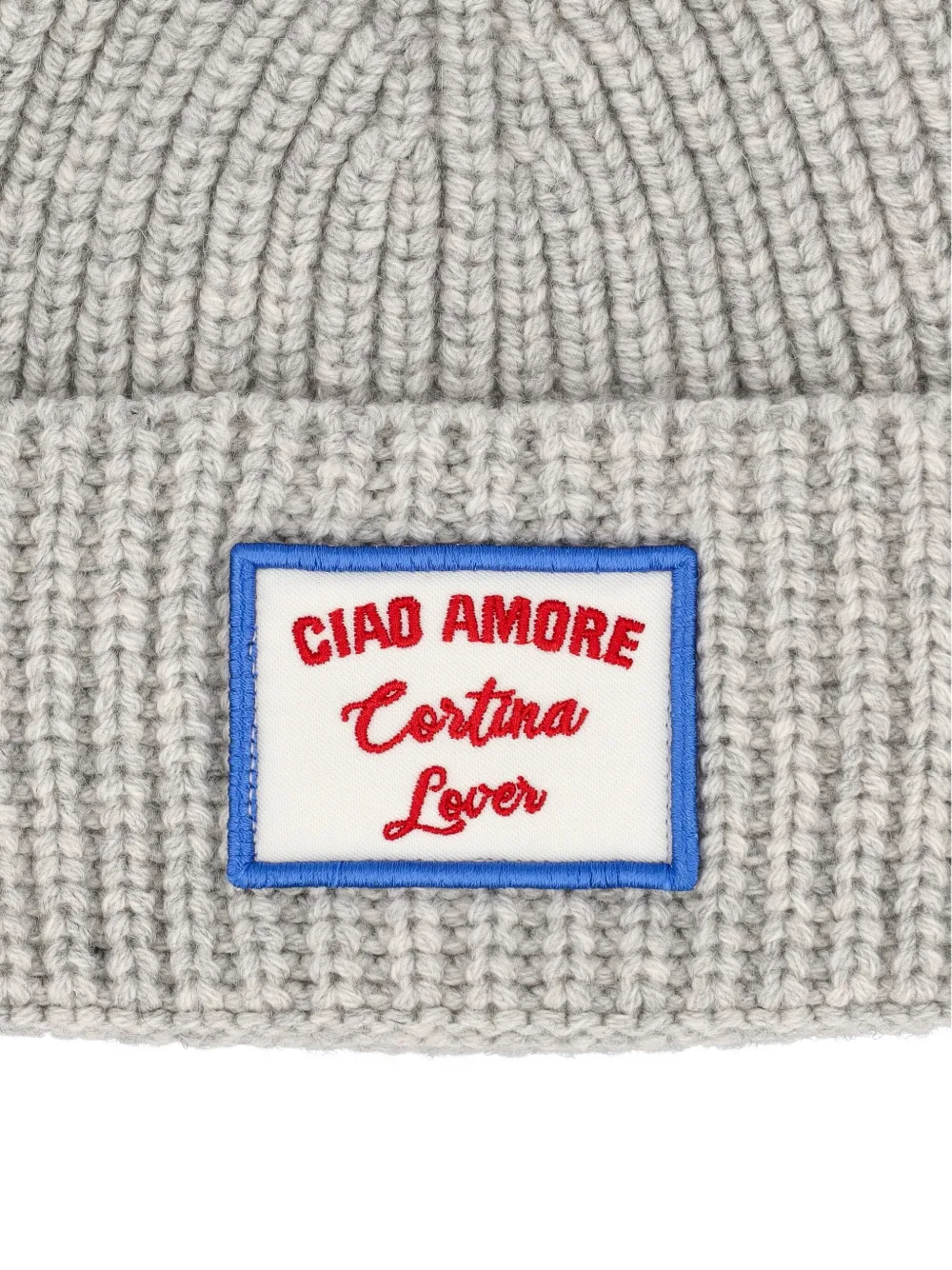 Giada Benincasa Ribbed-knit Logo-patch Beanie In Gray