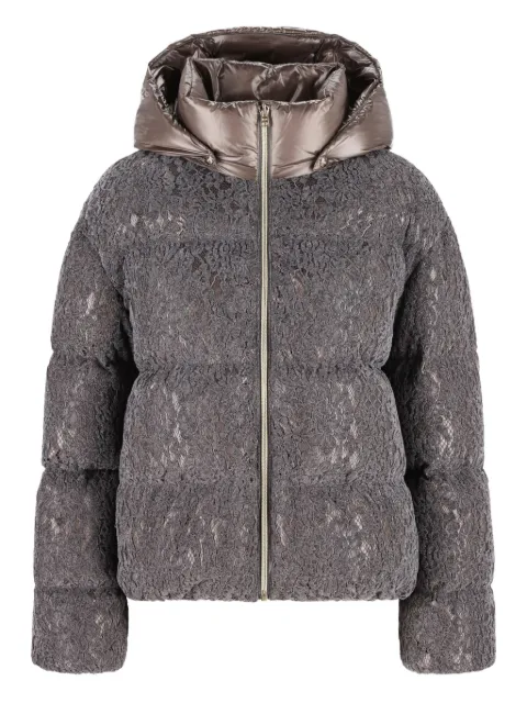Herno Kids lace-paneled puffer jacket