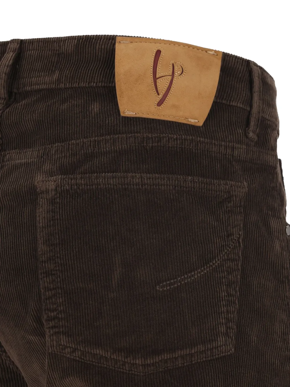 Hand Picked Ribfluwelen broek Bruin