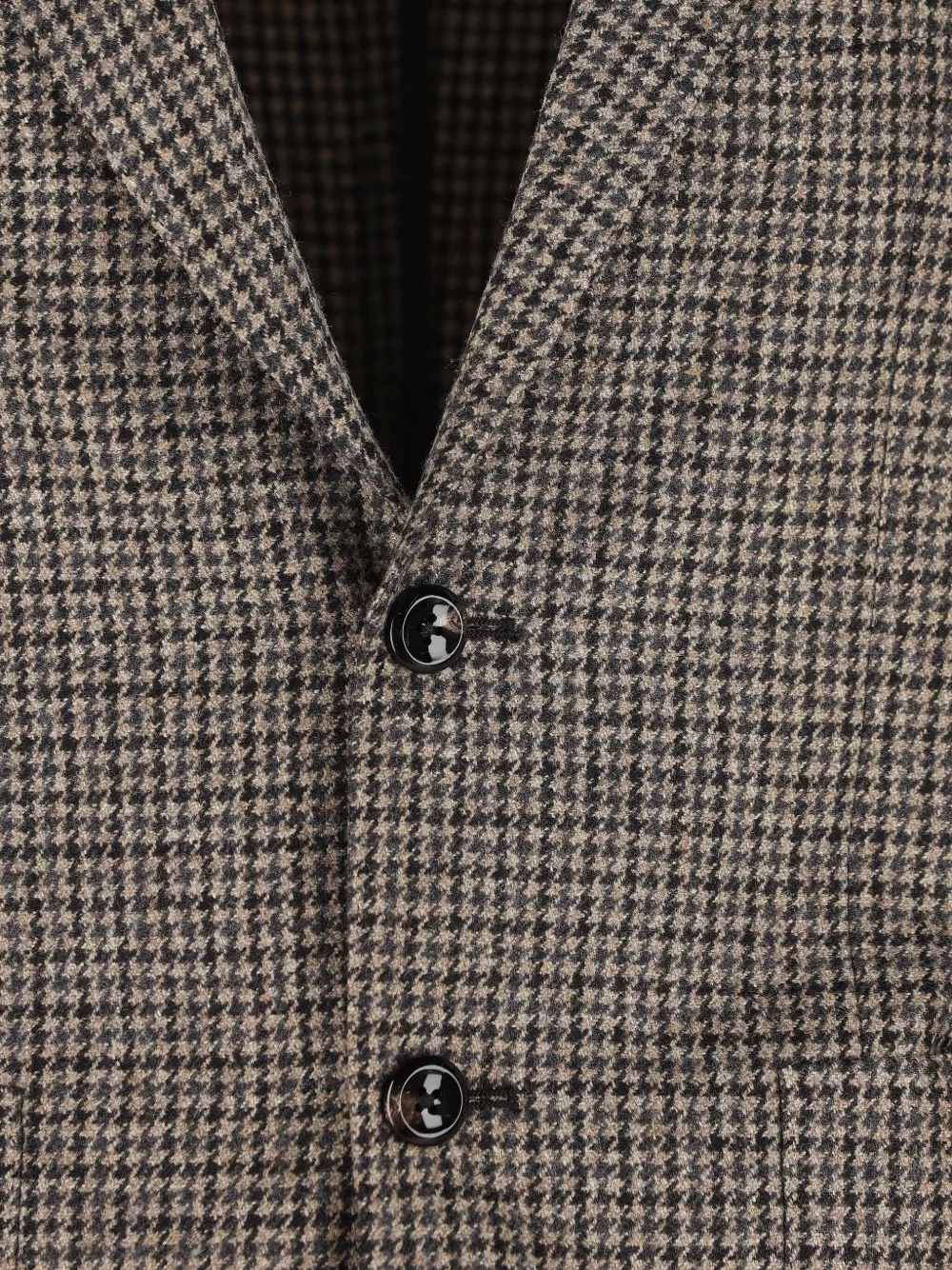 Tagliatore Houndstooth Wool Jacket In Gray