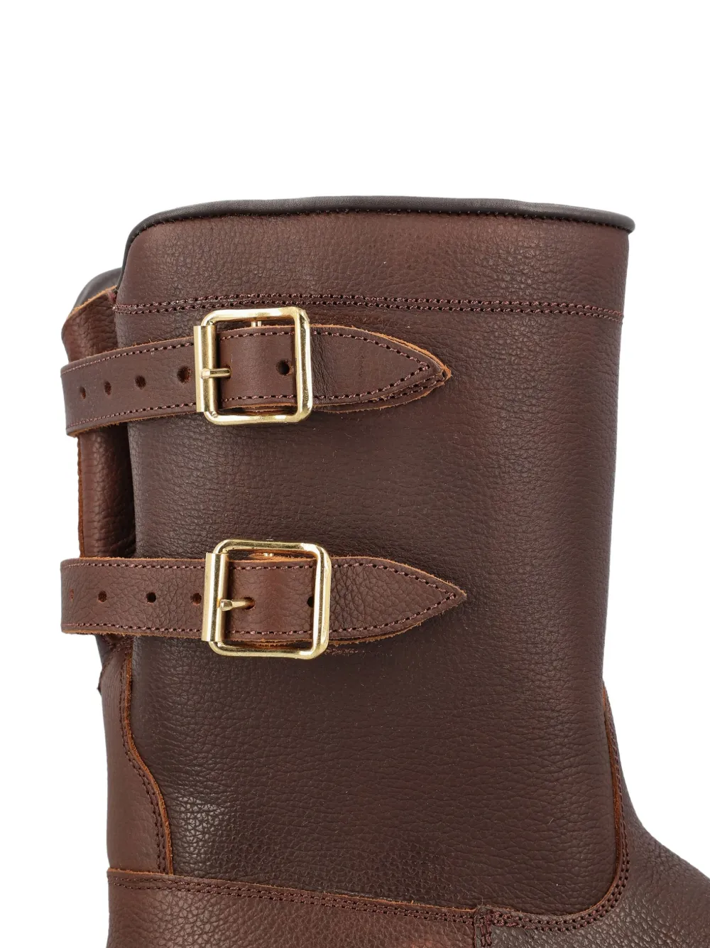 Paraboot Sanglier double-buckle leather boots Brown