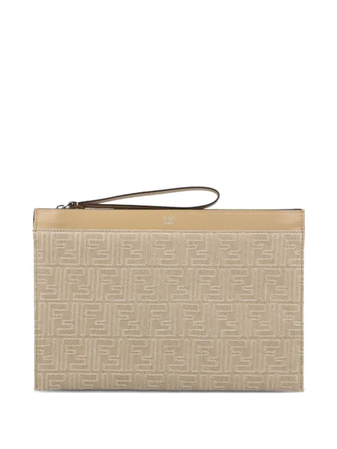 FENDI medium FF-jacquard clutch bag