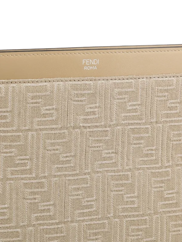 Fendi モノグラム クラッチバッグ FENDI モノグラム クラッチバッグ | ニュートラル | FARFETCH JP