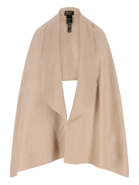 Loro Piana Violante asymmetric pleat cashmere cape