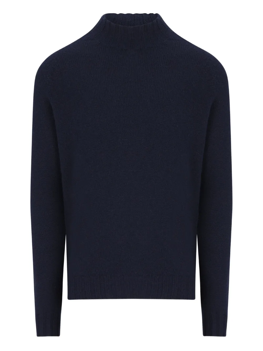 Tagliatore high-collar ribbed cashmere turtleneck | Blue | Image 1