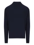 Tagliatore high-collar ribbed cashmere turtleneck - Blue