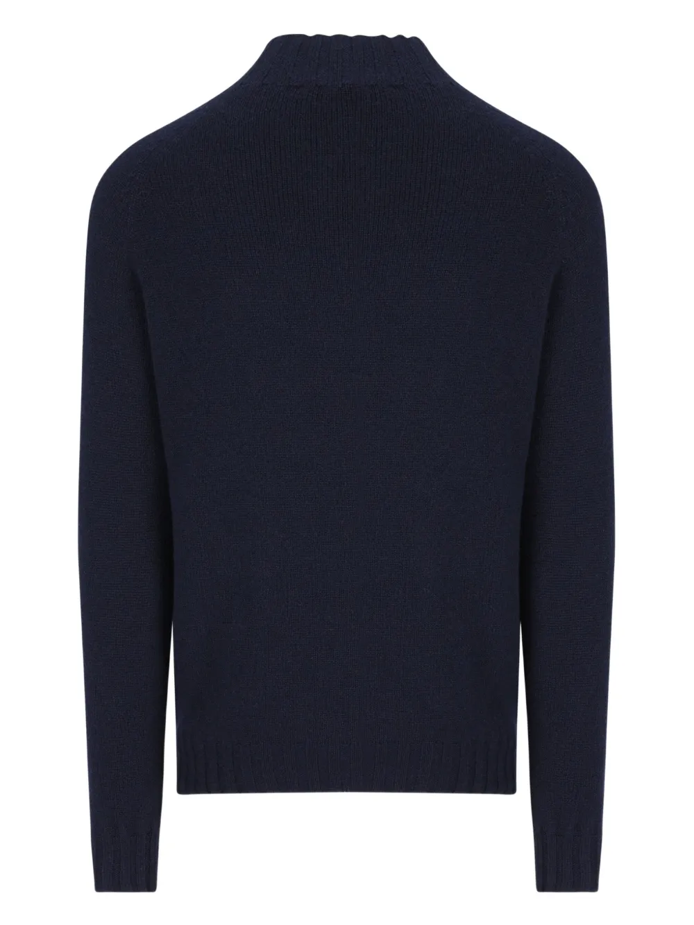 Tagliatore Geribbelde kasjmier coltrui met hoge kraag - Blauw