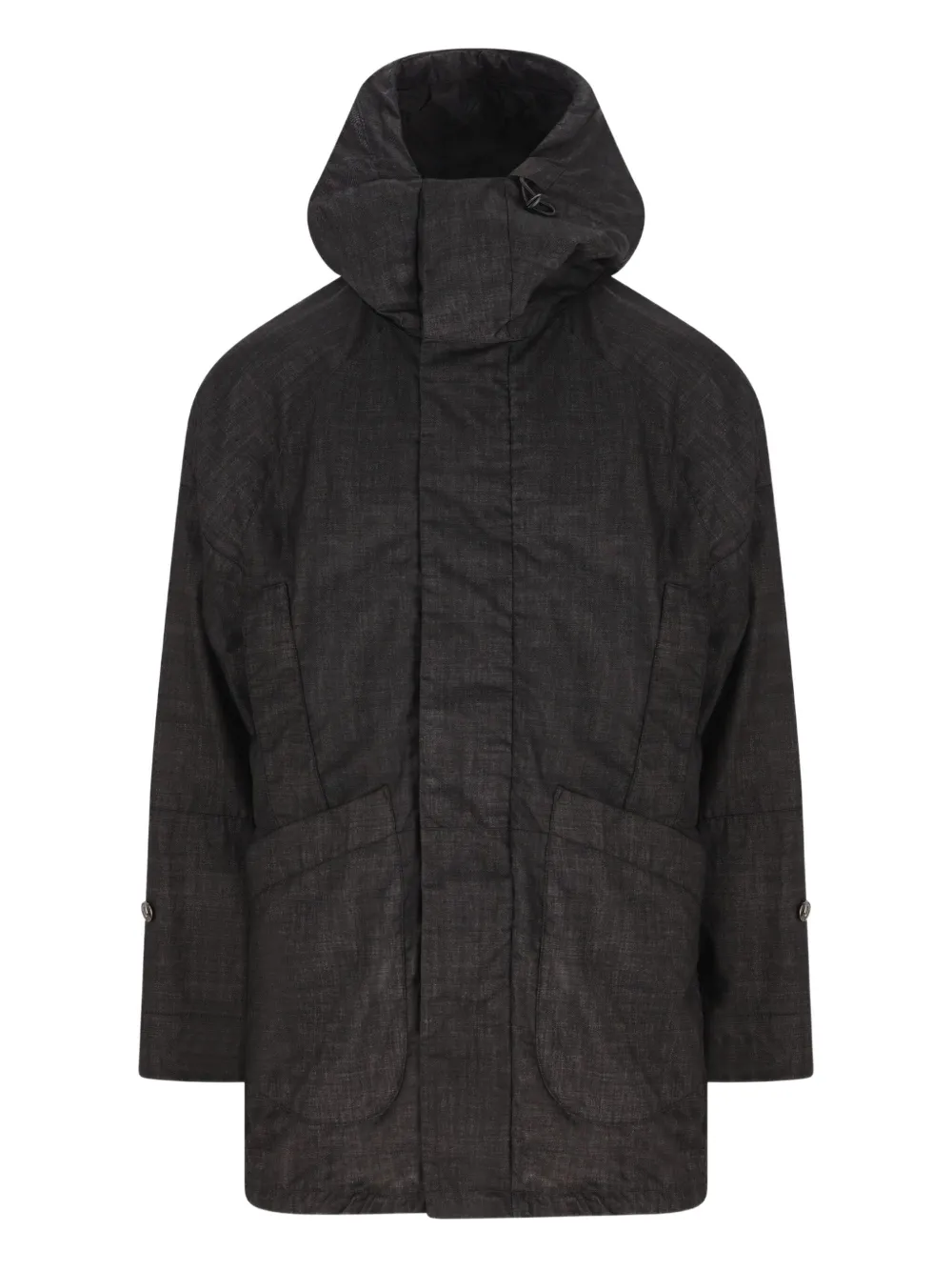 Massimo Osti Studio hooded patch-pocket jacket | Black | Image 1
