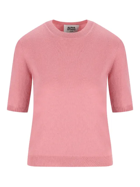 ALPHA STUDIO short-sleeve cashmere top