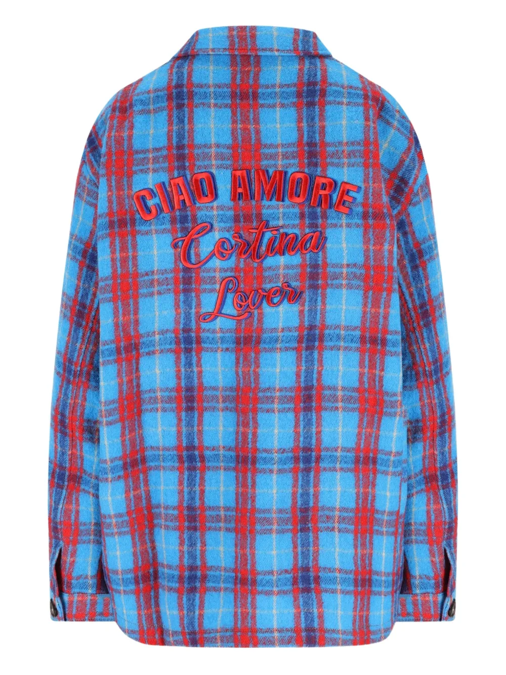 Giada Benincasa Geruit blouse met borduurwerk - Blauw