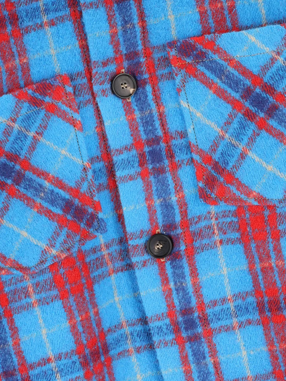 Giada Benincasa Checked-pattern Embroidered Shirt In Blue